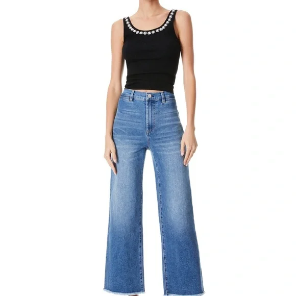 Alice + Olivia KORI EMBELLISHED RIBBED TANK - Picture 3 of 7